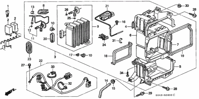A/C Unit (1) for 1997 Honda Civic #0