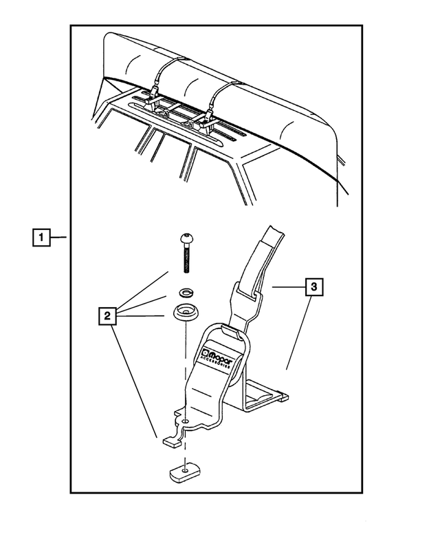 5016389AA - Mopar Accessories - Component Parts: Accessory Hardware Kit for Mopar Image
