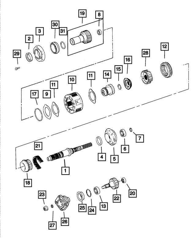 68196327AA - Transfer Case Model 233 [DHT]: Transfer Case Planetary for Mopar Image