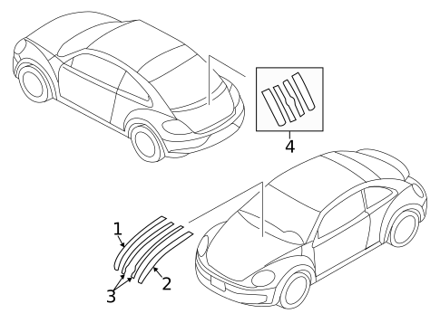 Stripe Tape for 2016 Volkswagen Beetle #1