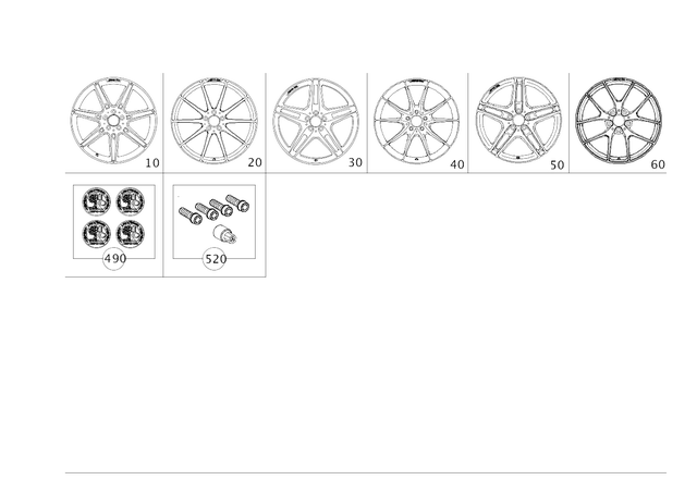1974011400 - Wheels: Spoke Wheel for Mercedes-Benz: SLS AMG Image