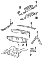 25648555 - Body: Panel Below Lid for Cadillac: Seville Image