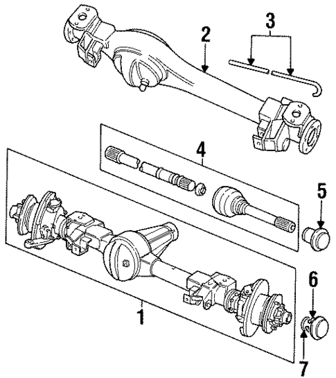 Front Axle & Carrier for 1995 Land Rover Discovery #0
