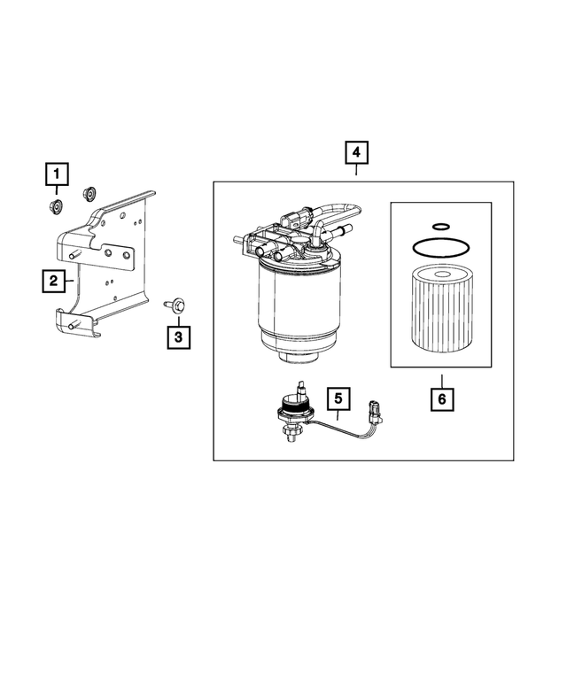 68163792AE - Fuel: Fuel/water Separator Bracket for Mopar Image