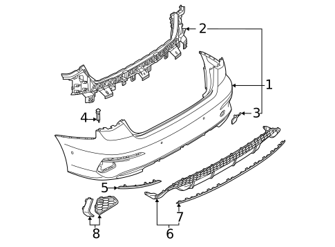 Bumper & Components - Rear for 2023 Audi S3 #0