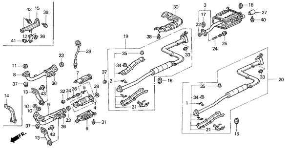 Exhaust Pipe ('93-'95) for 1995 Honda Civic del Sol #0