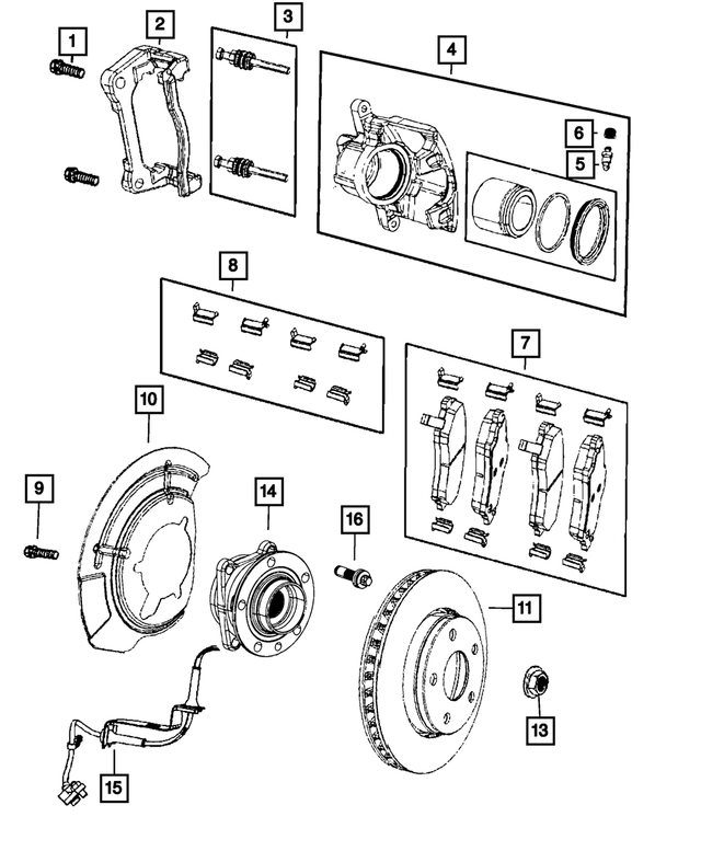 68404782AA - : Disc Brake Caliper Assembly, Right, Us for Mopar Image