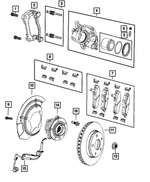 68404656AA - : Disc Brake Caliper Assembly, Left, Us for Mopar Image
