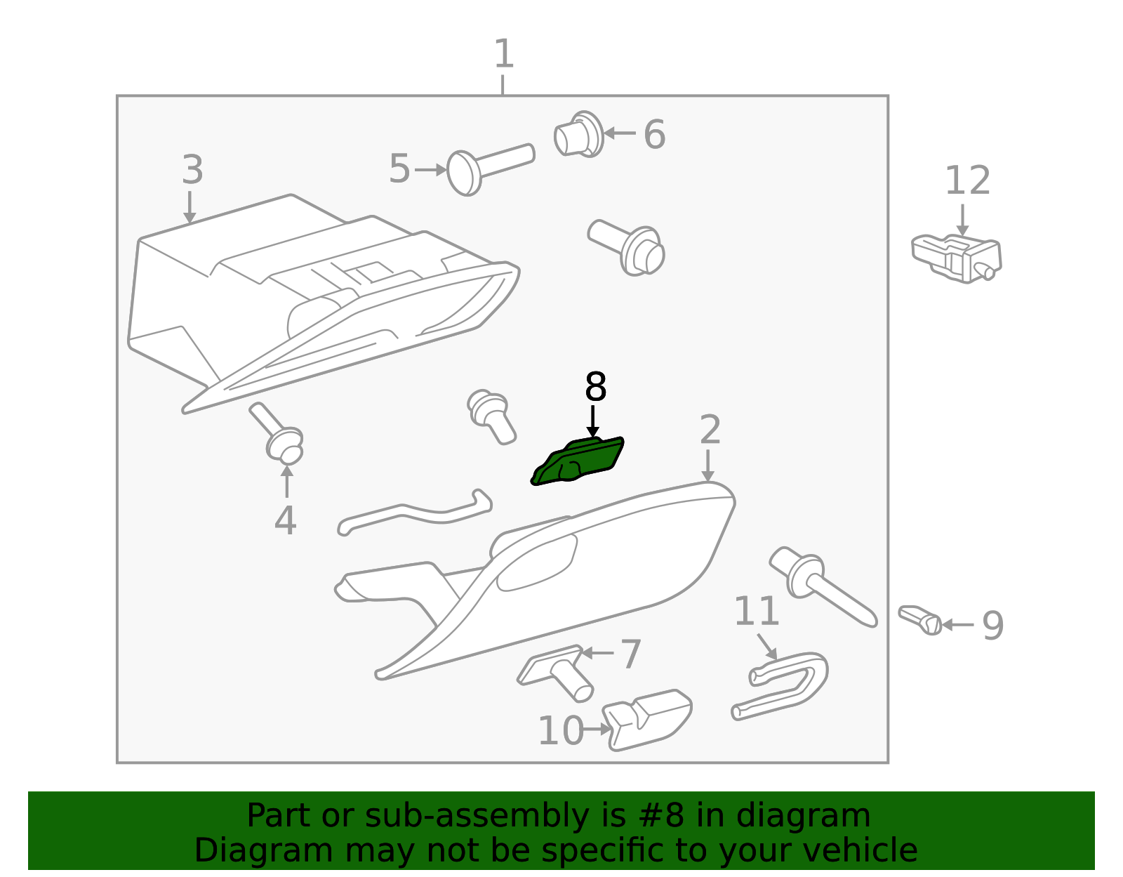 Genuine OEM Glove Box Door Handle – Fits 2001-2005 Chevy Malibu (Tan, 22697904)