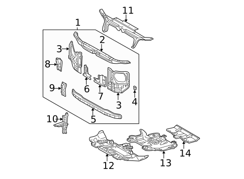 Radiator Support for 2007 Toyota 4Runner #0