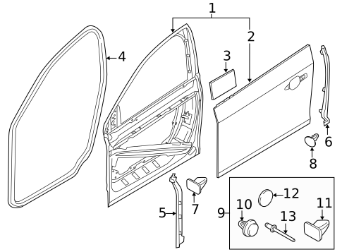 Door & Components for 2017 Volvo S60 Cross Country #0
