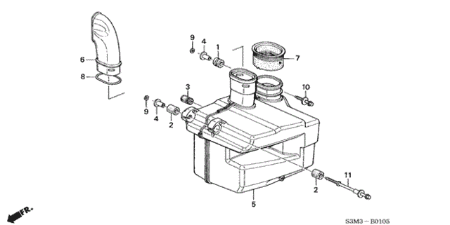 Resonator Chamber (1) for 2002 Acura CL #0
