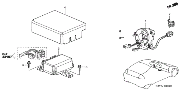 SRS Unit for 2005 Honda Insight #0