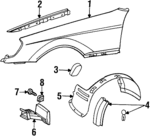 1406981930 - : Fender Liner for Mercedes-Benz Image