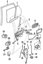 GXF2573BC - : Handle, Inside for Jaguar: Vanden Plas, XJ12, XJ6 Image