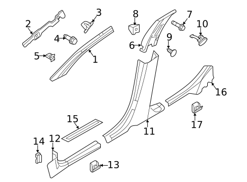 Interior Trim - Pillars for 2010 Lincoln MKZ #0