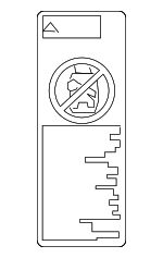745960F010 - Body: Air Bag Label for Toyota: Yaris Image