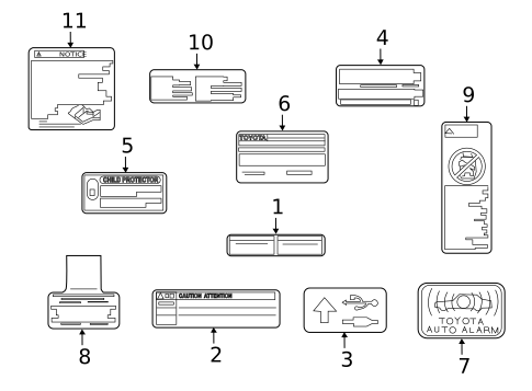 Labels for 2018 Toyota Yaris #0