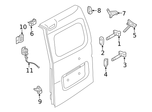 Lock & Hardware for 2016 Chevrolet City Express #3