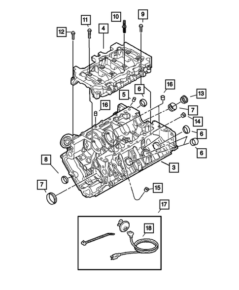 Cylinder Block for 2004 Dodge Dakota #0