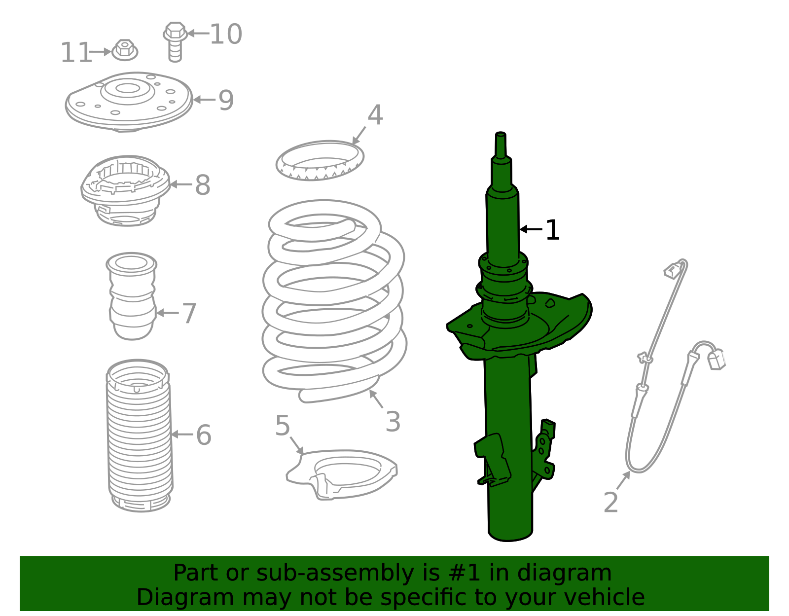 Front Right Air Suspension Strut Compatible For VW Phaeton 3W0616040