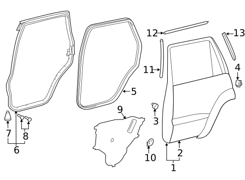 Door & Components for 2014 Toyota Land Cruiser #1