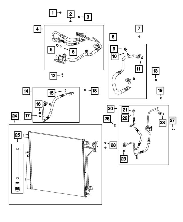 68381205AD - Air Conditioners and Heaters: A/c Suction And Liquid Line for Mopar Image