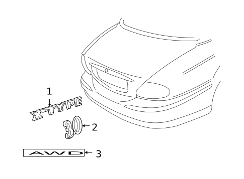 Exterior Trim - Lift Gate for 2008 Jaguar X-Type #0