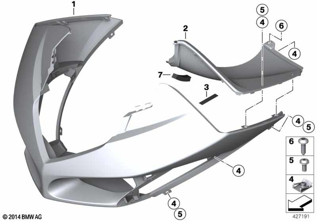 46637677599 - Frame and Mounting Parts: Inside Liner, Primed, Left -  for BMW-Motorrad Image