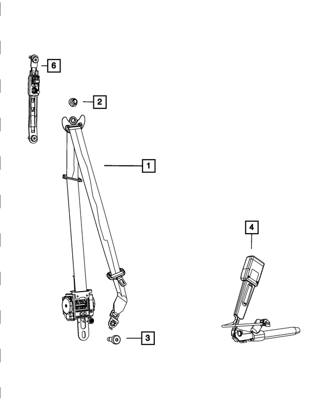 6509931AA - Restraints: Shoulder Pan Head Screw for Mopar Image image