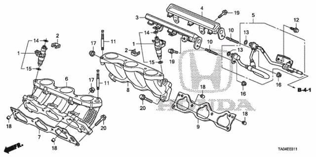 Fuel Injector (V6) for 2010 Honda Accord #0