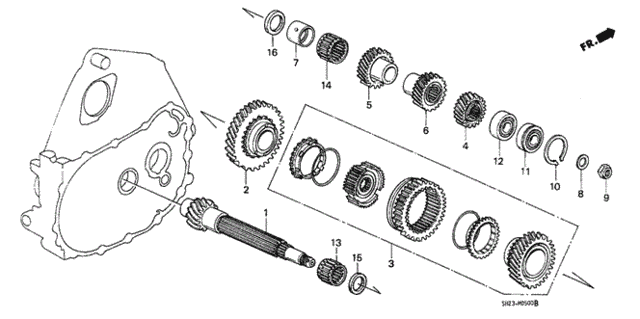 MT Countershaft for 1991 Honda CRX #0