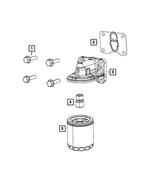 LC892339AA - 2.4L Gas; Engine: Engine Oil Filter, China for Chrysler: 200, 300 | Dodge: Challenger, Charger, Dart, Journey | Fiat: 500X | Jeep: Cherokee, Compass, Grand Cherokee, Patriot, Renegade | Ram: 1500, 2500, 3500, ProMaster City Image