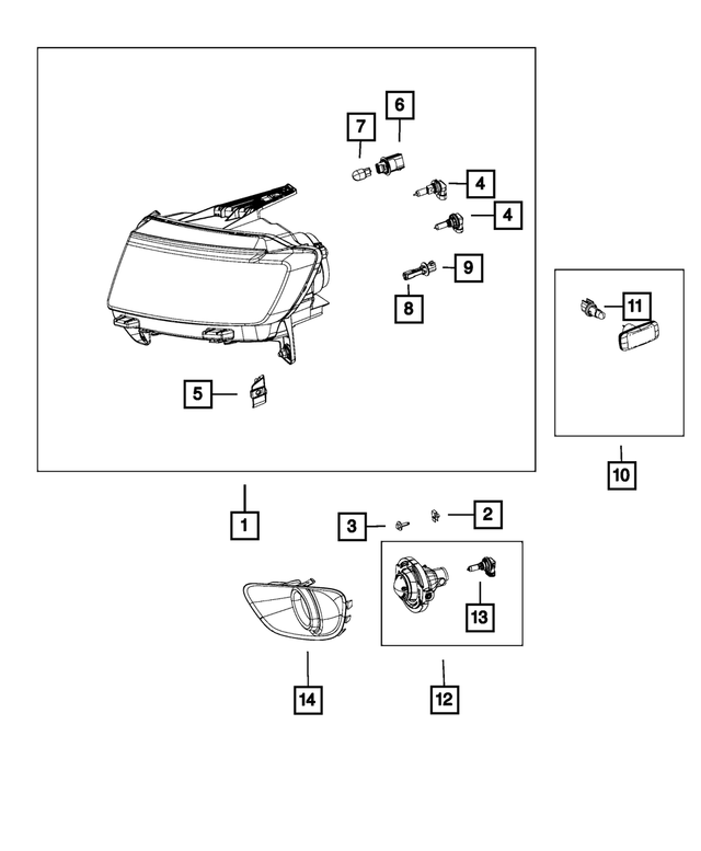 68193018AA - : Headlamp Mounting Bracket, Right for Mopar Image