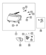 68193017AA - Body Sheet Metal Except Doors: Headlamp Mounting Bracket, Left for Mopar Image