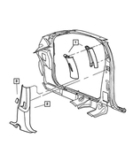 PY73TL2AC - Interior Trim: C Pillar Molding, Left, Upper for Mopar Image