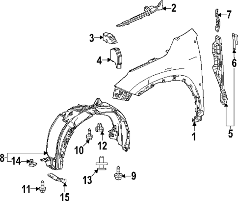 Fender & Components for 2025 Lexus NX350h #0