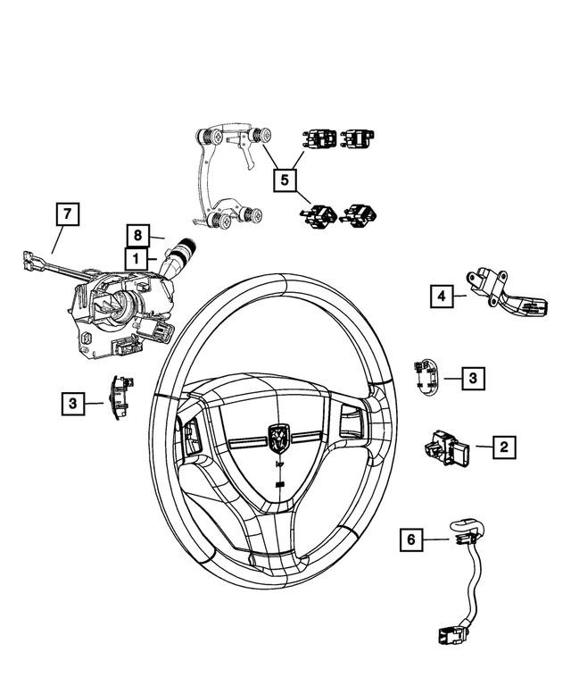 5183950AE - Electrical: Multifunction Switch for Mopar Image