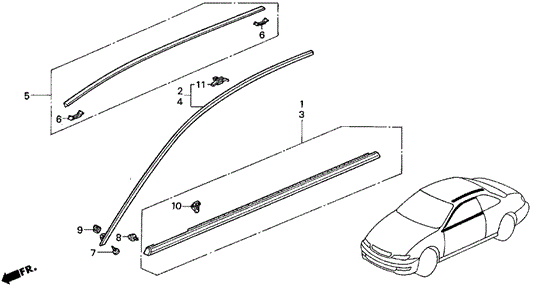 Molding for 1998 Acura CL #0
