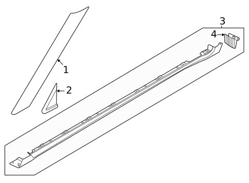 Exterior Trim - Pillars for 2022 Kia Carnival #0