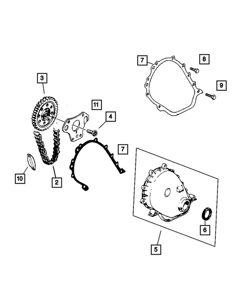 Timing Belt and Cover for 2004 Jeep Grand Cherokee #0