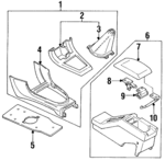 EA2564420C02 - : Rear Console for Mazda: MX-3 Image