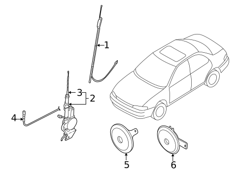 Horn for 1994 Subaru Impreza #0