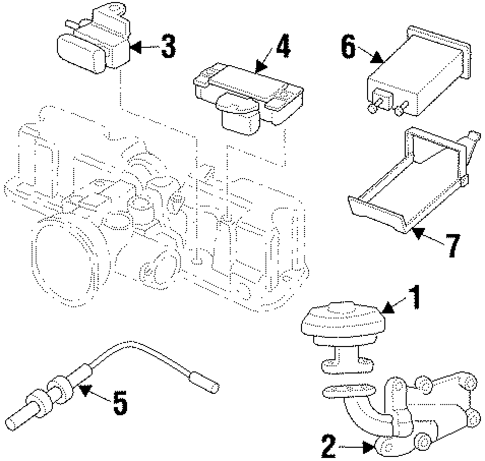 Emission Components for 1997 Isuzu Hombre #0