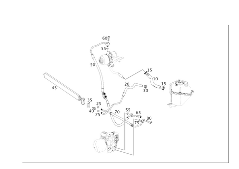 Line Arrangement of Hydraulic System for 2017 Mercedes-Benz S550e #0