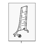 624130C031C0 - Body: Lower Center Pillar Trim for Toyota: Sequoia, Tundra Image