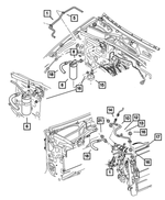 56021384 - Air Conditioning &amp; Heater: Wiring Clip for Fiat Image