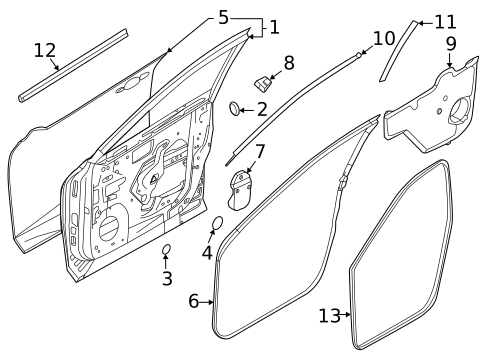 Door & Components for 2025 Nissan Rogue #1