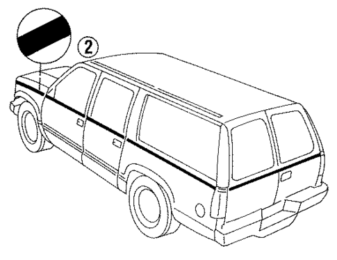 Stripe Tape for 1992 GMC Suburban C1500 #1