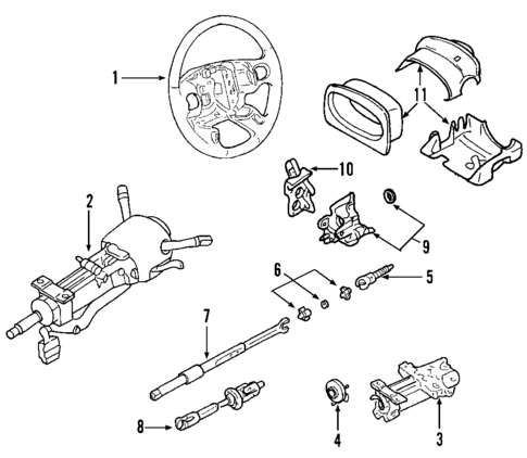 Steering Column for 2009 Cadillac STS #0